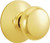 Schlage Plymouth Series F170 PLY 605 Dummy Door Knob with Camelot Trim, Brass [SKU: ORG6953004]