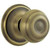 Schlage Georgian Series F170 GEO 609 Dummy Door Knob with Camelot Trim, Antique Brass [SKU: ORG6954234]