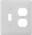 Amerelle 935TDW Wallplate, 5 in L, 4-5/8 in W, 2 -Gang, Steel, White [SKU: ORG2129278]