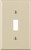 Leviton 024-80701-00T Wallplate, 4-1/2 in L, 2-3/4 in W, 1 -Gang, Nylon, Light Almond, Smooth [SKU: ORG8650707]