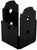 National Hardware Hartley 1220VP N800-010 Post Base, 4 x 4 in Post, Plastic/Steel, Black, Storm Shine Powder-Coated [SKU: ORG2051704]