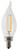 Feit Electric CFC40/927CA/FIL/6 LED Bulb, Decorative, Flame Tip Lamp, 40 W Equivalent, E12 Lamp Base, Dimmable [SKU: ORG9989401]
