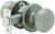 Kwikset 720J15CP6AL Door Knob, Satin Nickel, 1-3/8 to 1-3/4 in Thick Door, 2-1/4 in Strike [SKU: ORG5264064]