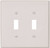 Eaton Wiring Devices 2149W-BOX Wallplate, 5-1/4 in L, 5.31 in W, 2 -Gang, Thermoset, White [SKU: ORG6862080]