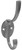 National Hardware V8009 N806-824 Coat and Hat Hook, 2-Hook, Zinc, Satin Nickel [SKU: ORG2050649]