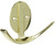 National Hardware V8010 N807-006 Robe Hook, 2-Hook, Zinc, Brass [SKU: ORG2050698]