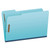Heavy-Duty Pressboard Folders with Embossed Fasteners, 1/3-Cut Tabs, 1" Expansion, 2 Fasteners, Legal Size, Blue, 25/Box [SKU: PFXFP313]