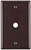 Leviton 85013 Telephone/Cable Wallplate, 4-1/2 in L, 2-3/4 in W, 1 -Gang, Thermoset Plastic, Brown, Smooth [SKU: ORG4591533]