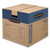 SmoothMove Prime Moving/Storage Boxes, Hinged Lid, Regular Slotted Container, Medium, 18" x 18" x 16", Brown/Blue, 8/Carton [SKU: FEL0062801]