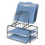 Wire Double Tray with Step File Sorter, 8 Sections, Letter Size Files, 13.88" x 10.13" x 14", Black [SKU: FEL72391]