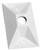 TEDDICO/BWF RC-3WV Lampholder Cover, 4-9/16 in L, 2-13/16 in W, Rectangular, 1 -Gang, Metal, White, Powder-Coated [SKU: ORG1719541]
