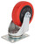 ProSource JC-384-G Swivel Caster, 4 in Dia Wheel, 30 mm W Wheel, PU Wheel, Red, 220 lb, Steel Housing Material [SKU: ORG9287103]