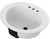 BOOTZ Azalea 021-2445-00 Lavatory Sink, Oval Basin, 3-Deck Hole, 20 in W, 17 in H, 7-13/16 in D, Steel, White [SKU: ORG1317734]