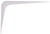 ProSource 21139HL-PS Shelf Bracket, 95 lb/Pair, 8 in L, 6 in H, Steel, White [SKU: ORG1583368]