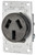 Leviton R20-05206-S10 Electrical Receptacle, 3 -Pole, 125/250 V, 50 A, NEMA: NEMA 10-50R, Black [SKU: ORG0075093]