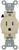 Leviton 132-T5015-00I Single Receptacle, 2 -Pole, 125 V, 15 A, Back and Side Wiring, NEMA: NEMA 5-15R, Ivory [SKU: ORG7237282]