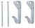 ProSource PH-121100-PS Picture Hanger, 100 lb, Steel, Zinc, Zinc, Nail-In Mounting [SKU: ORG5369947]
