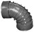 ADS 0490AA Drain Pipe Elbow, 4 in, Snap-Lock, 90 deg Angle, Polyethylene, Black [SKU: ORG6562433]