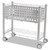 File Cart with Open Top, Metal, 1 Shelf, 2 Bins, 28.25" x 13.75" x 27.38", Matte Gray [SKU: VRTVF52000]