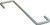 CRAWFORD RH26 Rafter Hook, 20 lb, Self-Tap Mounting, Steel, Gray, Zinc [SKU: ORG7001894]