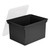 Plastic File Tote, Letter/Legal Files, 18.5" x 14.25" x 10.88", Black/Clear [SKU: STX61528U01C]
