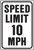 HY-KO HW-10 Traffic Sign, Rectangular, SPEED LIMIT 10, Black Legend, White Background, Aluminum [SKU: ORG6718761]