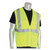 ANSI Class 2 Four Pocket Zipper Safety Vest, Polyester Mesh, 4X-Large, Hi-Viz Lime Yellow [SKU: PIDMVGZ4PLY4X]