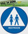 HY-KO T-24U Graphic Sign, Round, Triangle, REST ROOM, White Legend, Blue/White Background, Plastic [SKU: ORG5595301]