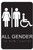 HY-KO DB-22 Braille/Tactile Sign, Rectangular, ALL GENDER, White Legend, Black Background, Plastic [SKU: ORG7449390]