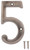 ProSource N-Z045SN-PS House Number, Character: 5, 4 in H Character, 2.28 in W Character [SKU: ORG2187847]