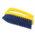 Iron-Shaped Handle Scrub Brush, Blue Polypropylene Bristles, 6" Brush, 6" Yellow Plastic Handle [SKU: RCP6482COB]