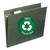 100% Recycled Hanging File Folders, Letter Size, 1/5-Cut Tabs, Standard Green, 25/Box [SKU: SMD65001]