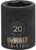 DeWALT DWMT75110OSP Deep Impact Socket, 20 mm Socket, 1/2 in Drive, 6-Point, Steel, Black Oxide [SKU: ORG7516776]