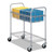 Dual-Purpose Wire Mail and Filing Cart, Metal, 1 Shelf, 1 Bin, 39" x 18.75" x 38.5", Metallic Gray [SKU: SAF5236GR]