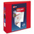 Heavy-Duty View Binder with DuraHinge and Locking One Touch EZD Rings, 3 Rings, 3" Capacity, 11 x 8.5, Red [SKU: AVE79325]