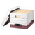 R-KIVE Heavy-Duty Storage Boxes, Letter/Legal Files, 12.75" x 16.5" x 10.38", White/Red, 12/Carton [SKU: FEL07242]