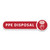 Medical Decal, PPE DISPOSAL, 10 x 2.5, Red [SKU: RCP2138292]
