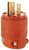 Leviton 515PV-OR Electrical Plug, 2 -Pole, 15 A, 125 VAC, NEMA: NEMA 5-15P, Orange [SKU: ORG0872028]