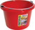 FORTEX-FORTIFLEX N4008R Utility Pail, 8 qt Volume, Fortalloy Rubber Polymer, Red [SKU: ORG5002274]