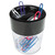 Round Magnetic Clip Dispenser, 2 Compartments, Plastic, 2.5" Diameter x 3"h, Black/Clear [SKU: UNV08126]