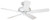 Hunter Sea Air Series 53054 Ceiling Fan, 5-Blade, White Housing, White Blade, 52 in Sweep, Plastic Blade, 3-Speed [SKU: ORG6039846]