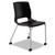 Motivate Four-Leg Stacking Chair with Plastic Seat, Supports 300 lb, 17.75" Seat Height, Onyx Seat/Back, Platinum Base, 2/CT [SKU: HONMG101ON]
