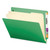 Colored End Tab Classification Folders with Dividers, 2" Expansion, 2 Dividers, 6 Fasteners, Letter Size, Green, 10/Box [SKU: SMD26837]