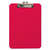 Unbreakable Recycled Clipboard, 0.25" Clip Capacity, Holds 8.5 x 11 Sheets, Red [SKU: BAU61622]