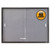 Enclosed Bulletin Board, Fabric/Cork/Glass, 48 x 36, Gray, Aluminum Frame [SKU: QRT2364S]
