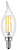 Feit Electric BPCFC60/927CA/FIL/2 LED Bulb, Decorative, Flame Tip Lamp, 60 W Equivalent, E12 Lamp Base, Dimmable, Clear [SKU: ORG2278448]