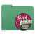 Interior File Folders, 1/3-Cut Tabs: Assorted, Letter Size, 0.75" Expansion, Green, 100/Box [SKU: SMD10247]