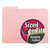 Interior File Folders, 1/3-Cut Tabs: Assorted, Letter Size, 0.75" Expansion, Pink, 100/Box [SKU: SMD10263]