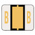 A-Z Color-Coded End Tab Filing Labels, B, 1 x 1.25, White, 500/Roll [SKU: SMD67072]
