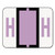 A-Z Color-Coded End Tab Filing Labels, H, 1 x 1.25, White, 500/Roll [SKU: SMD67078]
